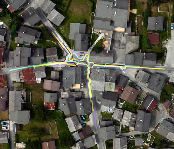 瑞士，维尔科林（Vercorin） 几何街（Geometric streets）