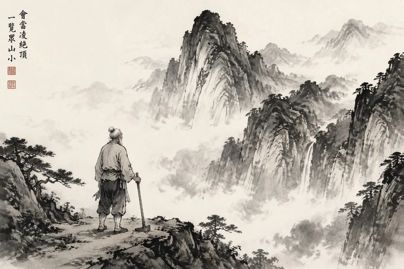 水墨山水意境配图
