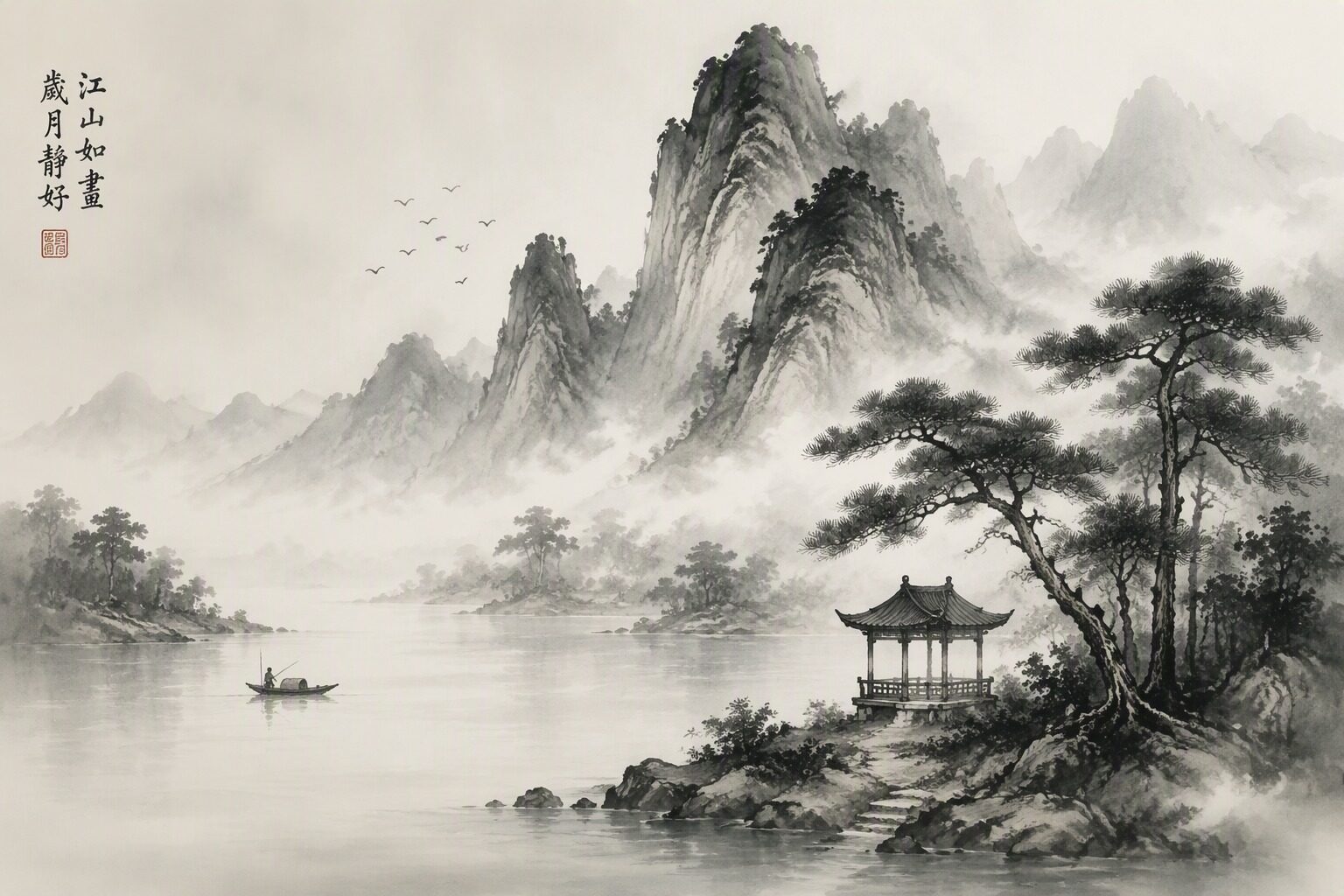 水墨意境配图